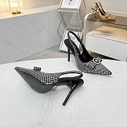 Versace Medusa 95 embellished slingback pumps in black  - 3