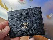 Chanel Black Caviar Card Holder Gift - 1