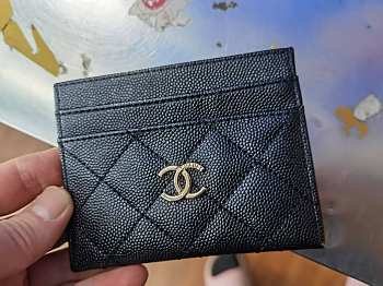 Chanel Black Caviar Card Holder Gift