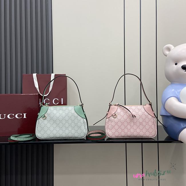 Gucci GG Emblem shoulder bag coated fabric 24.5x16x5cm - 1