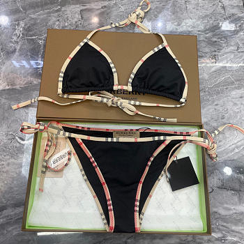 Burberry Women's Check Trim Triangle Bikini