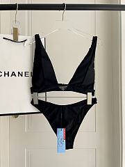 Prada Black V Neck Bikini  - 1