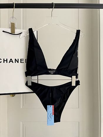 Prada Black V Neck Bikini 