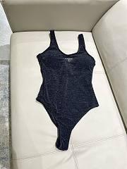 Prada triangle-logo rhinestone-embellished Swimsuit - 1