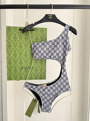 Gucci GG cutout one-shoulder swimsuit