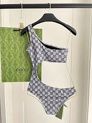 Gucci GG cutout one-shoulder swimsuit - 4