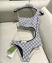 Gucci GG cutout one-shoulder swimsuit - 2