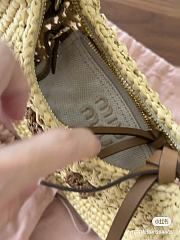 Miu Miu Beige Wander Woven Farbic Hobo Bag  20x17x6cm - 3