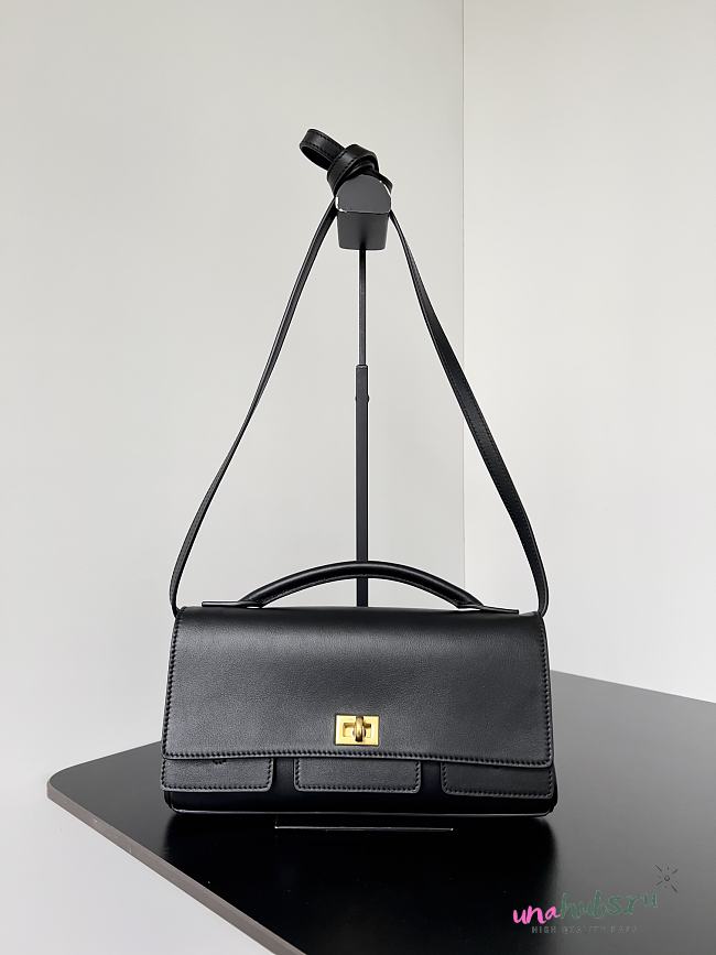 	 Balenciaga Vel Air Clutch In Black - 26.9x13.9x5.3cm - 1