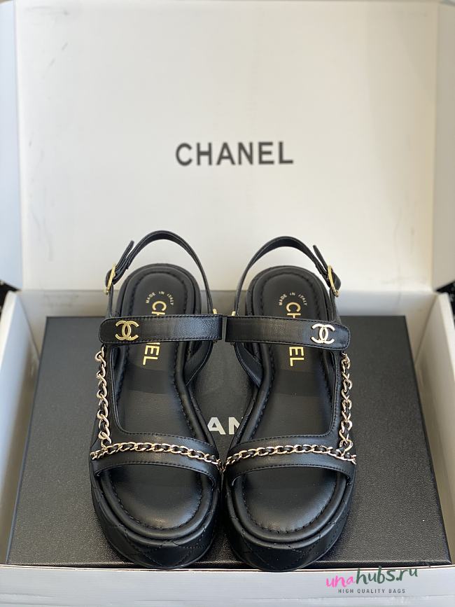 Chanel Flat Sandal With Chain - 1