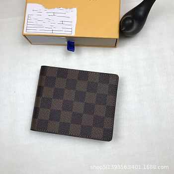 Louis Vuitton Men Wallet Brown Damier Ebene 