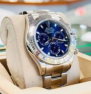 Rolex Cosmograph Daytona White Gold Blue Dial Oyster Bracelet Bezel 40mm - 6