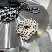 Chanel White CC logo Scrunchies - 3