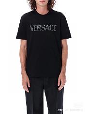 Versace Cotton T Shirt With Crocodile Print - 3