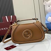 Gucci Medium Blondie Brown Leather Bag - 27x17x7cm - 1