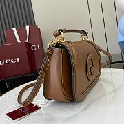 Gucci Medium Blondie Brown Leather Bag - 27x17x7cm - 5