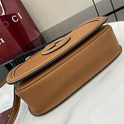 Gucci Medium Blondie Brown Leather Bag - 27x17x7cm - 4