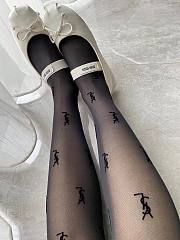 YSL Logo Black Tights - 5