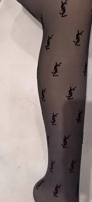 YSL Logo Black Tights - 6