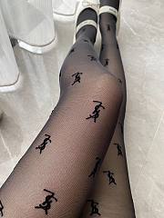YSL Logo Black Tights - 3