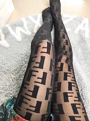Fendi Black FF Logo Tights - 1