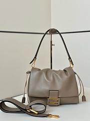 Fendi Mamma Baguette Medium Dove Grey - 26.5x18x8.5cm - 1