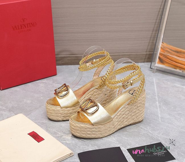 Valentino Garavani VIogo Signature Metallic Grainy Leather - 1