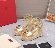 Valentino Garavani VIogo Signature Metallic Grainy Leather - 1