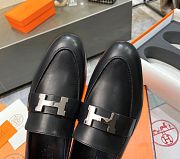 Hermes Black Loafer  - 4