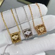 Van Cleef & Arpels Diamond Perlee Clovers Pendant With Chain Necklace - 1
