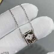 Van Cleef & Arpels Diamond Perlee Clovers Pendant With Chain Necklace - 4
