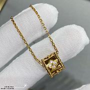 Van Cleef & Arpels Diamond Perlee Clovers Pendant With Chain Necklace - 2