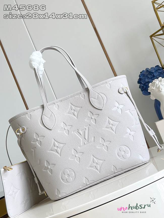 Louis Vuitton Neverfull MM Monogram Empreinte Bag - 28 x 14 x 31cm - 1