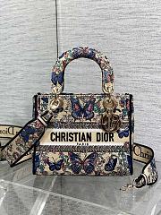 Dior Medium Lady D-Lite Bag Multicolor Embroidery - 1