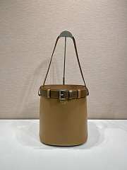 Prada Buckle leather bucket bag with belt 26.5x29x18cm - 3