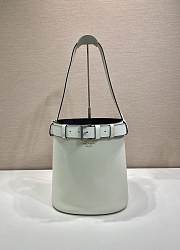 Prada Buckle leather bucket bag with belt 26.5x29x18cm - 2