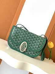	 Goyard Goyardine Coated Canvas and Green Leather 17*8*25cm - 1