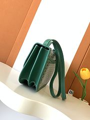 	 Goyard Goyardine Coated Canvas and Green Leather 17*8*25cm - 6