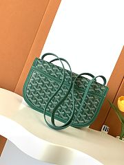 	 Goyard Goyardine Coated Canvas and Green Leather 17*8*25cm - 4