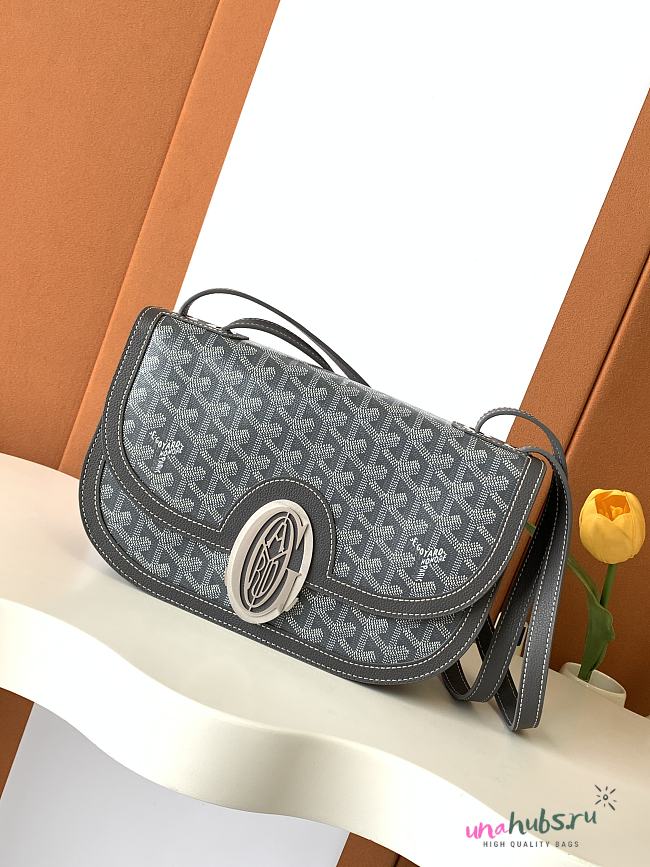 	 Goyard Goyardine Coated Canvas and Grey Leather 17*8*25cm - 1
