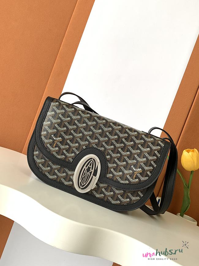 	 Goyard Goyardine Coated Canvas and Black Leather 17*8*25cm - 1