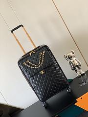 Chanel Black Flap Leather Luggage 37x51x22cm - 1