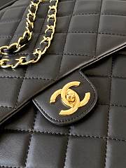 Chanel Black Flap Leather Luggage 37x51x22cm - 2