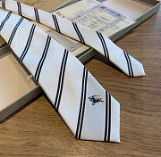 Burberry Men's Blue Striped Tie - 4
