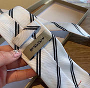 Burberry Men's Blue Striped Tie - 3