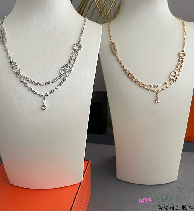 Hermes Sterling Silver Farandole Chain Necklace - 1