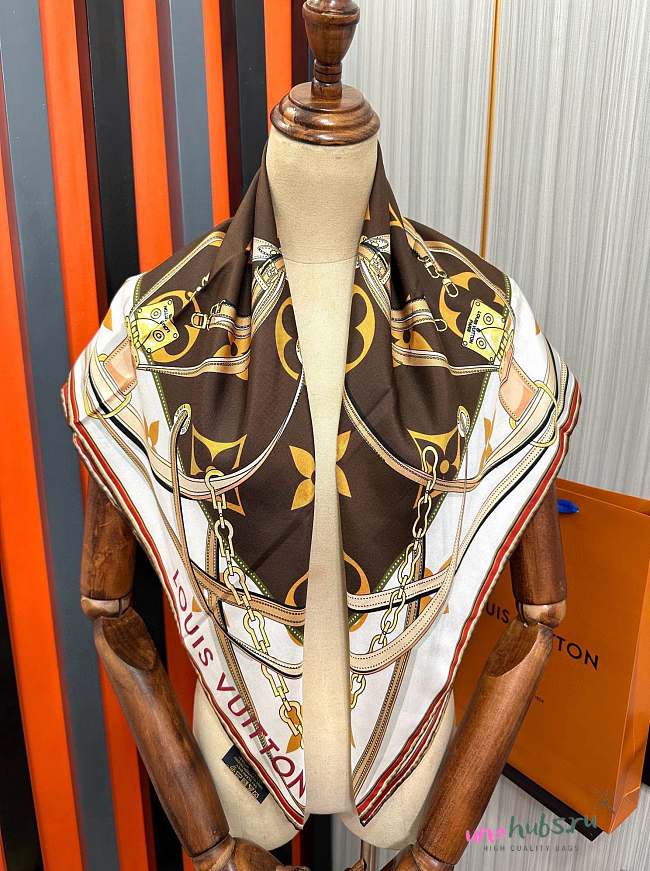 Louis Vuitton Ultimate Monogram Square Brown Scarf - 90*90cm - 1