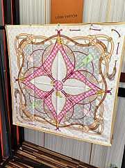 	 Louis Vuitton Ultimate Monogram Square White Scarf - 90*90cm - 6