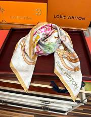 	 Louis Vuitton Ultimate Monogram Square White Scarf - 90*90cm - 3
