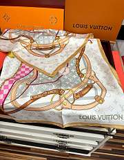 	 Louis Vuitton Ultimate Monogram Square White Scarf - 90*90cm - 2